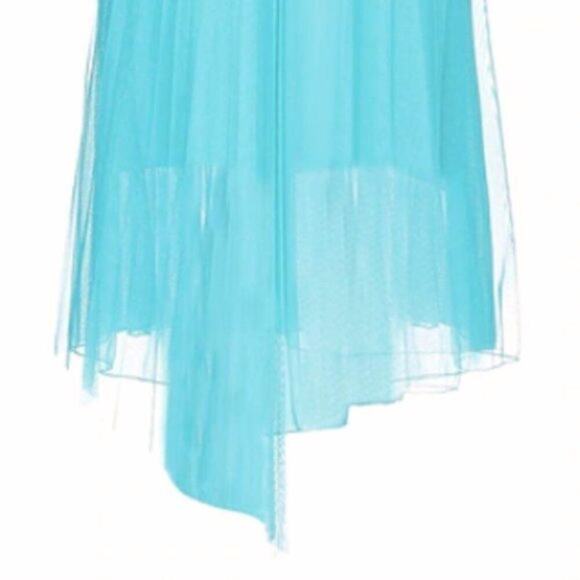 Patrizia Pepe Tulle Knee length skirt Turquoise size 10 - Picture 8 of 8